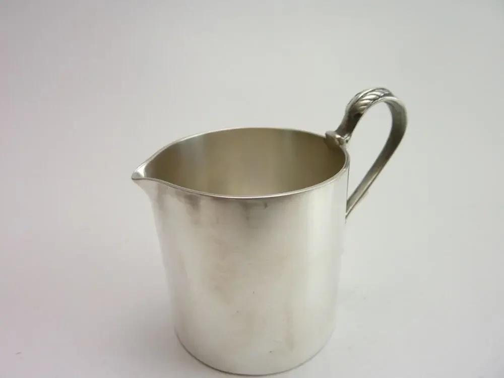 Vintage Silver Plate Creamer Small Stamped LG Mini Pitcher 2 Inch